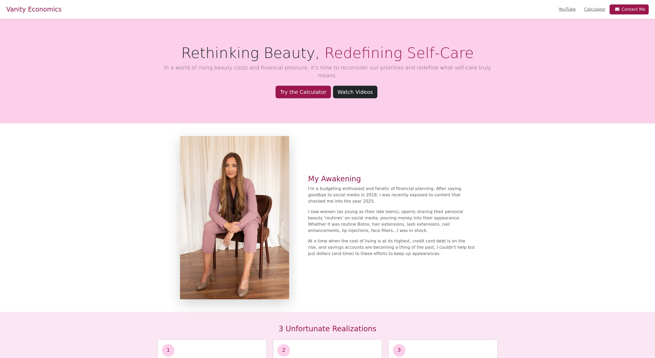 Vanity Economics Website